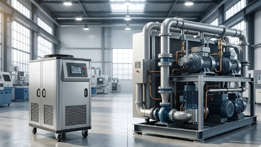 Chiller compacto o chiller industrial: cómo elegir el equipo correcto para tu planta de inyección 1 Chiller compacto